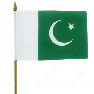 pakistan hand flag - satin pakistan flag - 6x9"