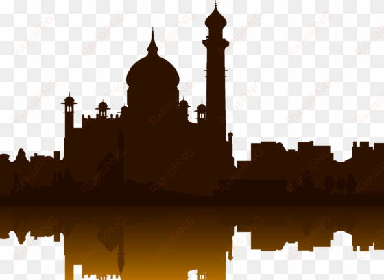 palace clipart silhouette taj mahal - taj mahal silhouette