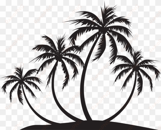 palm island silhouette png clip art
