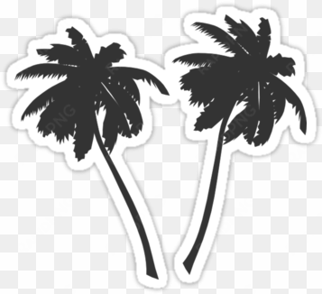 palm tree black and white silhouette stickers redbubble - 5'x7'area rug