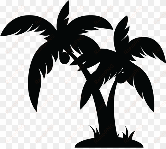 palm tree black png clip art stock - palm trees vector png