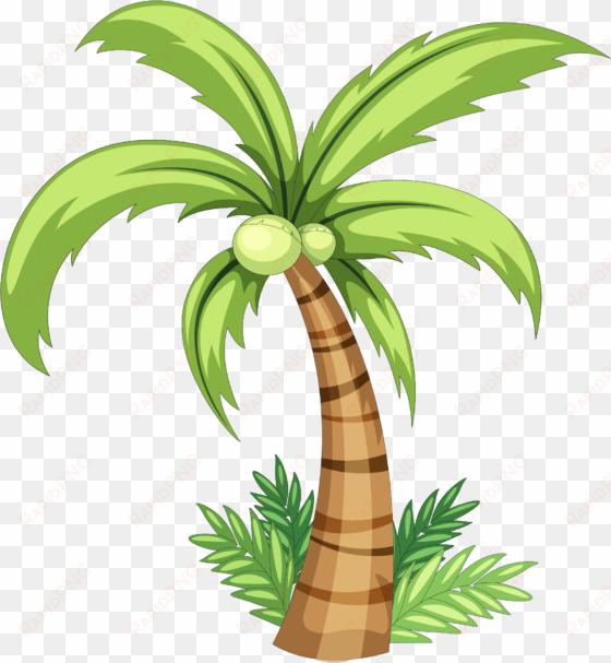 palm tree watercolor png image black and white library - coconut tree drawing easy