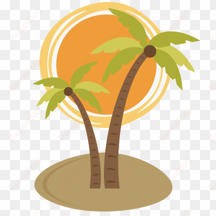 palm tree with sun svg file for scrapooking cardmaking - palm tree and sun