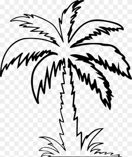 palm trees drawing computer icons silhouette - palm tree clipart outline