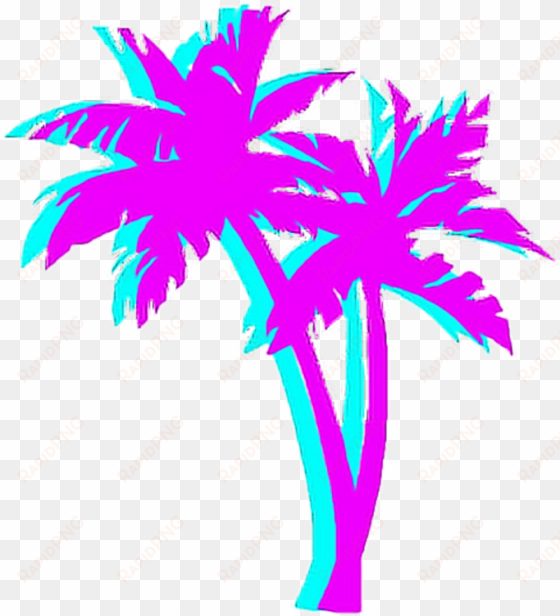 palmtree palm night japan tumblr aesthetic - vaporwave palm tree