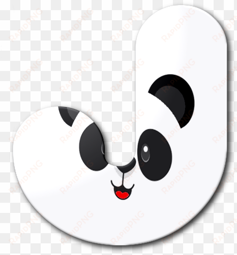 panda bear face alfabeto j - giant panda