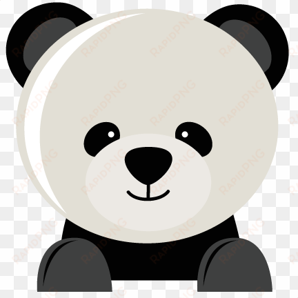 Panda Bear Png Black And White Library - Cute Panda Png transparent png image