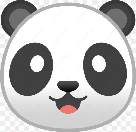 Panda Face Png Jpg Black And White Library - Panda Icon Png transparent png image