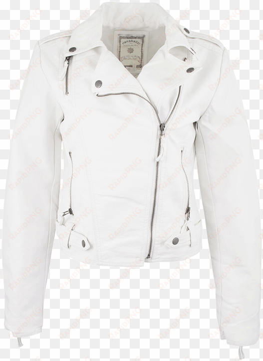 paparazzi white vegan leather moto jacket - shirt