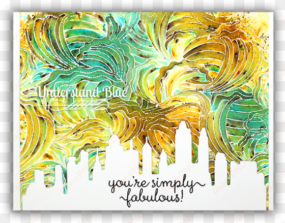 paper artsy infusions hero arts abstract waves card - motif