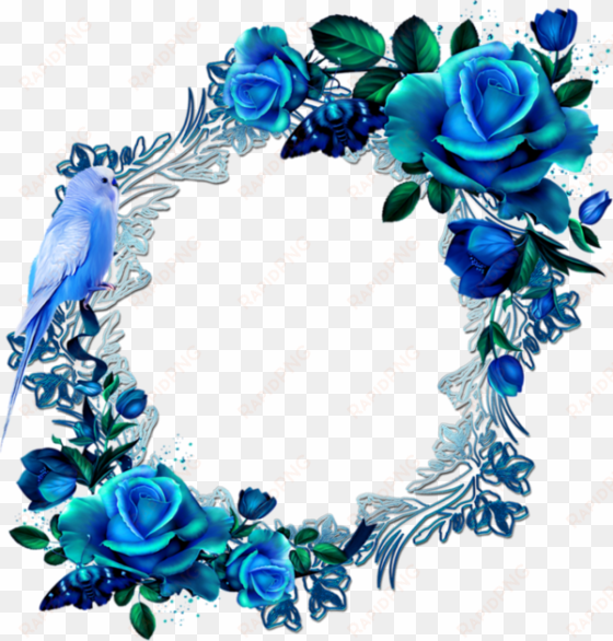 paper frames, blue flowers, flower art, floral prints, - rose flowers corner png