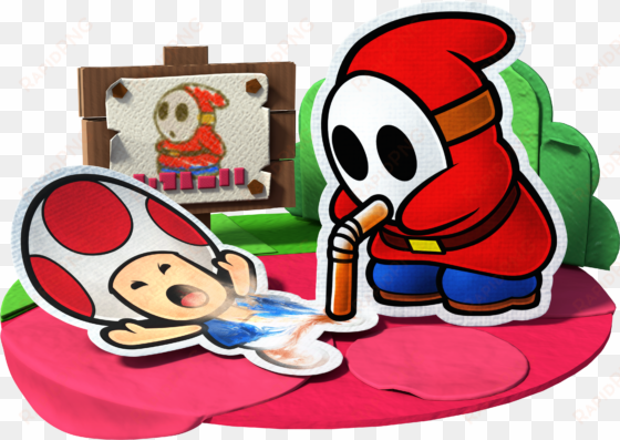 paper mario shy guy - paper mario color splash toad