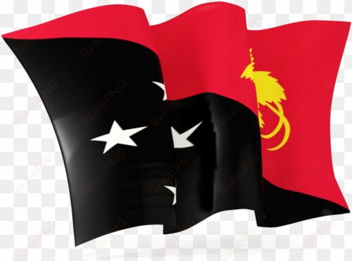 Papua New Guinea Moving Flag transparent png image