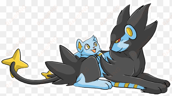parental supervision is a lot easier when you can see - pokemon luxray and shinx