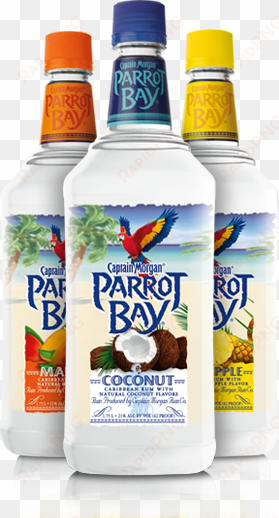parrot bay rum - captain morgan parrot bay rum, coconut - 1.75 l bottle