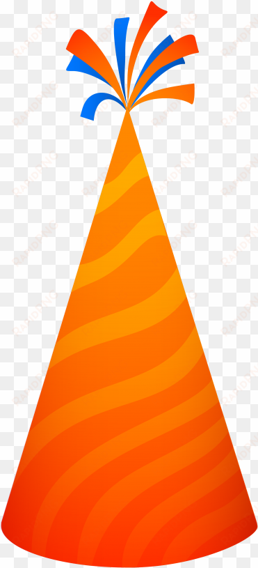 party hat png image - orange party hat png