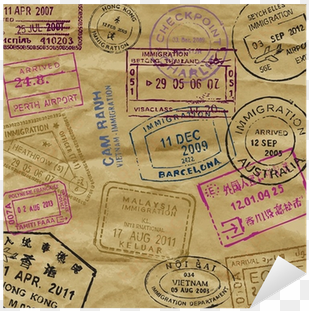Passport Stamps Png For Kids - Passport Stamp Background Brown transparent png image