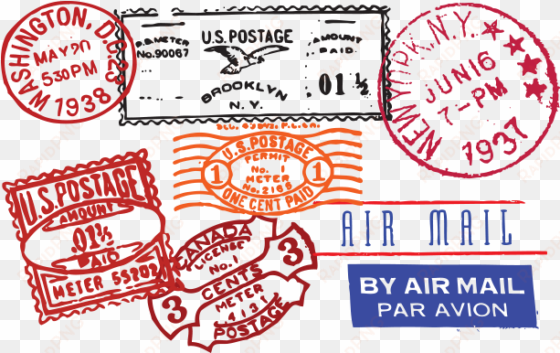 passport stamps vector png - free vector stamp