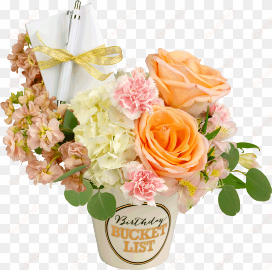 pastel birthday bucket list bouquet - flower bouquet