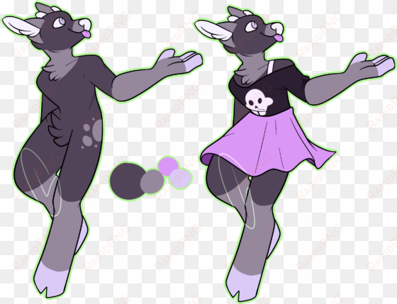 pastel goth deer - cartoon