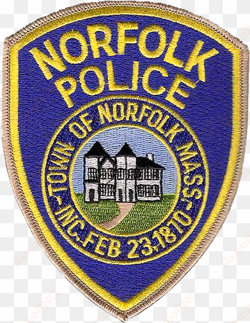 Patch Of Norfolk Police Department - Norfolk Ma Police Badge transparent png image