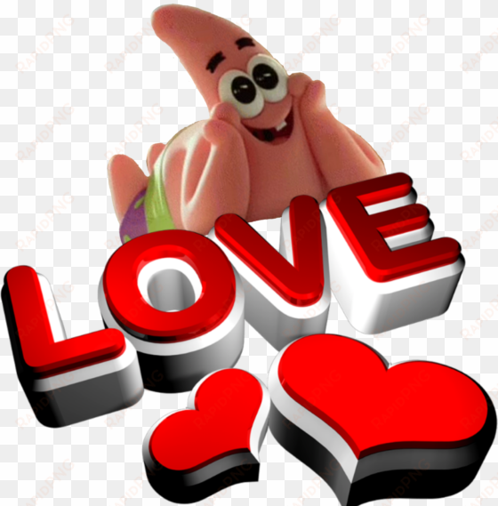 patrick star spongebob boboesponja amor love paixão - love heart 3d png