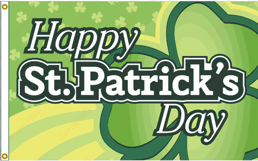 patrick's day giant shamrock flag - poster