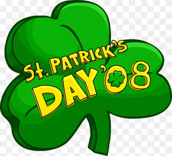 patrick's day party 2008 logo - club penguin st patricks day