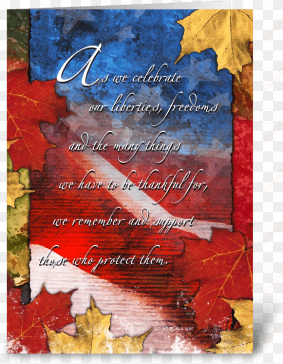 patriotic thanksgiving card greeting card - patriotic thanksgiving