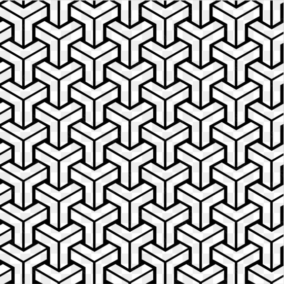 pattern png transparent image - 3d geometric pattern black and white