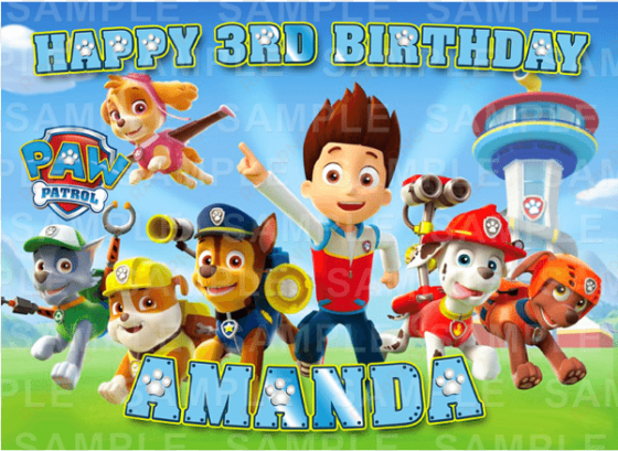 paw patrol - paw patrol birthday backgrounds