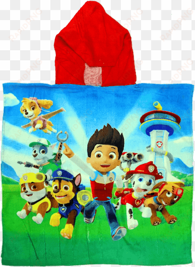 paw patrol poncho - cape de bain pat patrouille