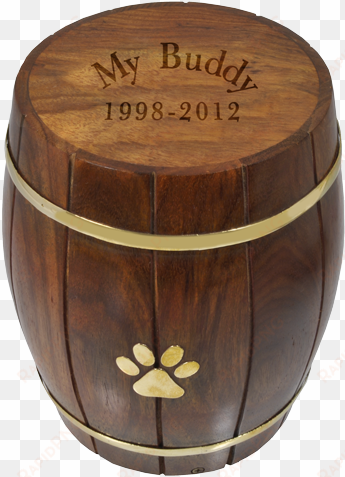 paw print wood barrel pet urn pet cremation wood urns - urn