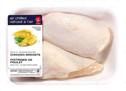 pc air chilled bone-in chicken breasts - chicken as food