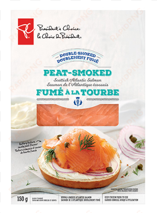 pc® double smoked peat-smoked scottish atlantic salmon - president's choice smoked salmon