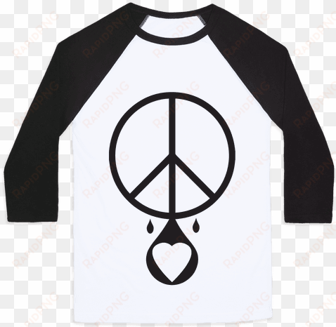 Peace Dripping Love Baseball Tee - Magical Girl Shirt transparent png image