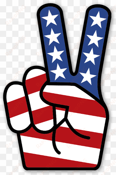 peace fingers sticker