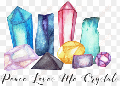 peace loves me crystals logo - design