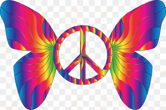 peace sign clipart groovy - butterfly peace sign