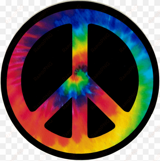 peace sign - peace sign tie dye small bumper sticker decal 3 5 circular