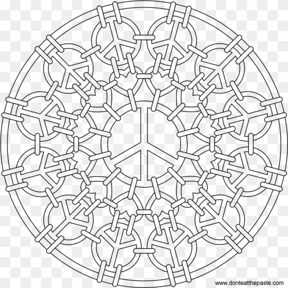 peace signs mandala coloring page peace signs mandala - coloring book