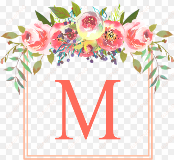 peach floral wreath monogram tile coaster - university of maine engineering logo