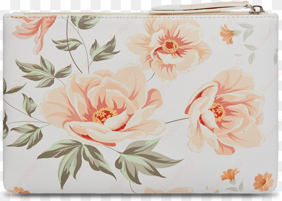 peach-rose small zip pouch - pink floral pattern cover bullet journal: bullet /