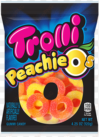 peachie o's - trolli peachie o's gummy candy