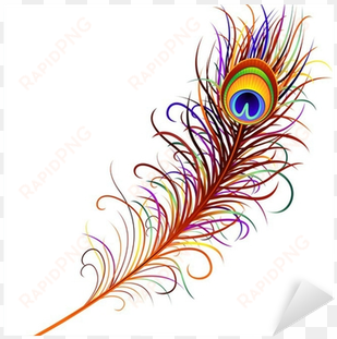 peacock feather vector png download - colorful feather design 5'x7'area rug
