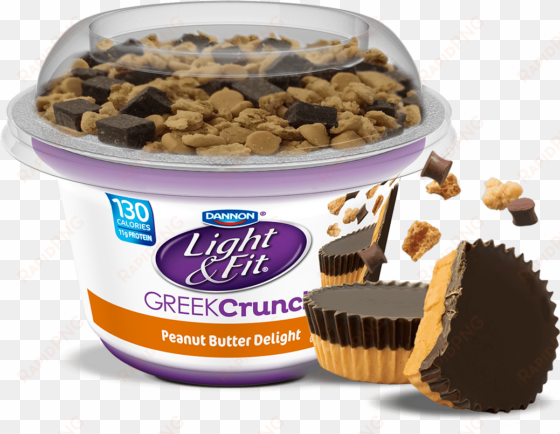 peanut butter delight nonfat greek yogurt crunch - light and fit yogurt peanut butter