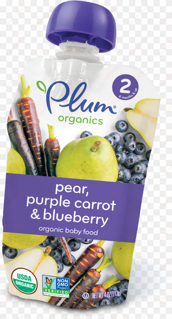 pear, purple carrot & blueberry - plum organics stage 2 purees - variety - 4 oz