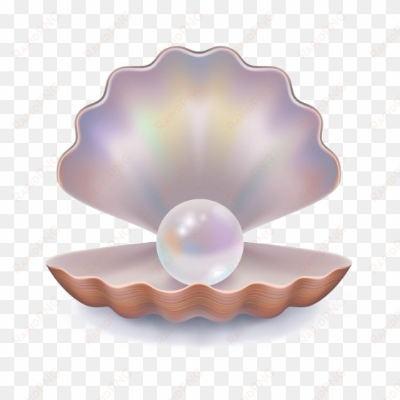 pearl download png image - open clam shell vector