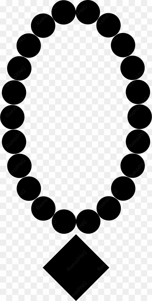 pearl necklace with diamond pendant comments - clip art black and white mala