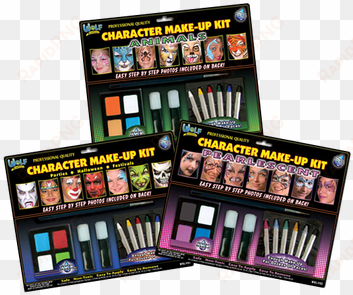 pearlescent multi face character face painting kit